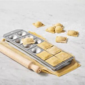 Sur La Table•Round Ravioli Tablet•Made in Italy•12-Cavity Aluminum•Hand-Wash
